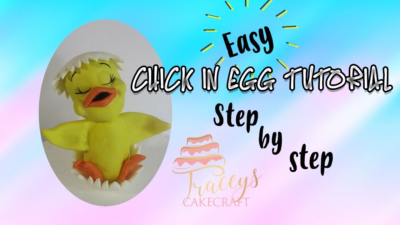 How to make a fondant Chick in Egg !! SIMPLE