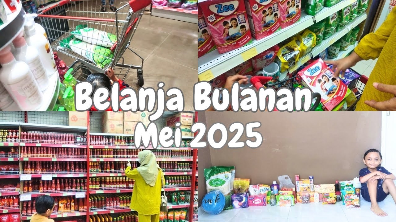 BELANJA BULANAN MEI 2025 🛍️🛒💸 #belanjabulanan #belanjabulananhemat #dailyvlog #adayinmylife #irtvlog