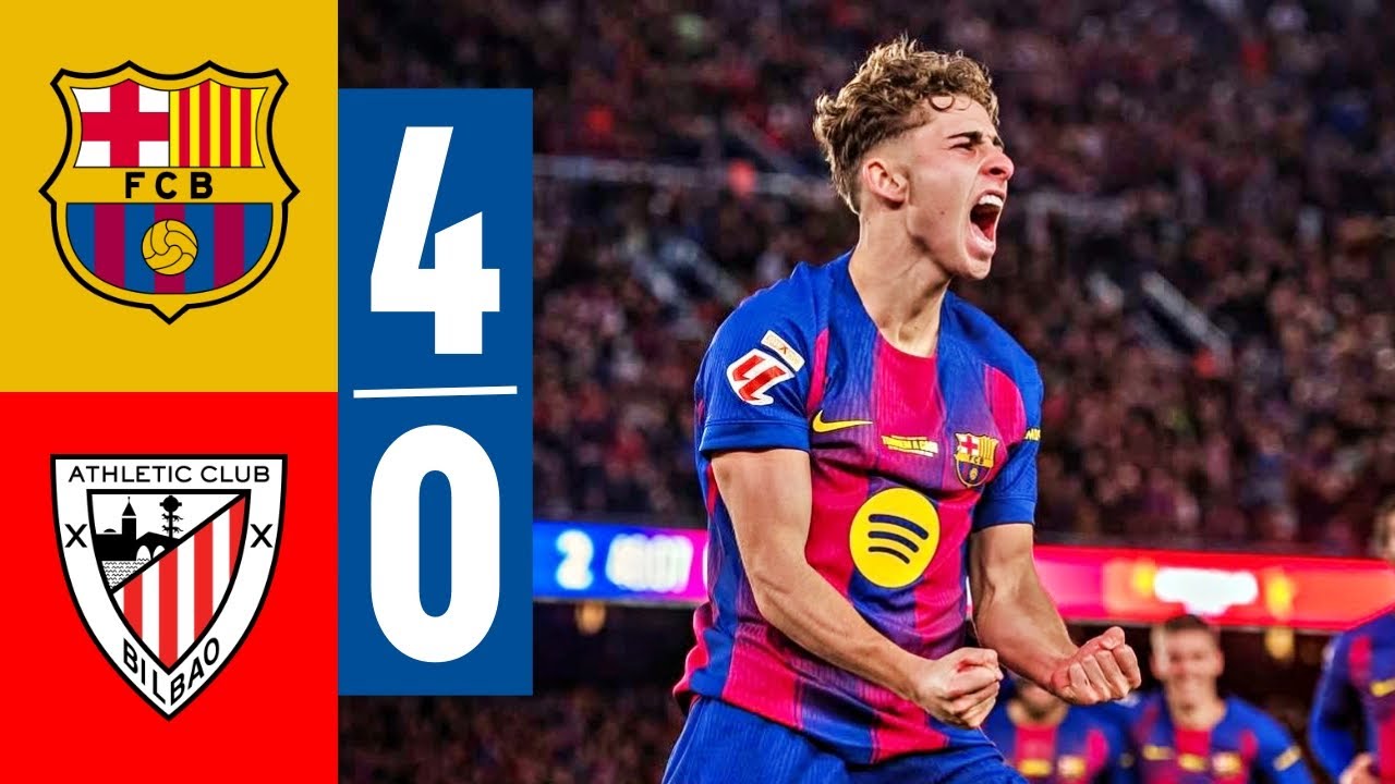 Barcelona Vs Athletic Club (4-0) | Camp Nou Return DESTROYS Athletic! | Goals & Highlights