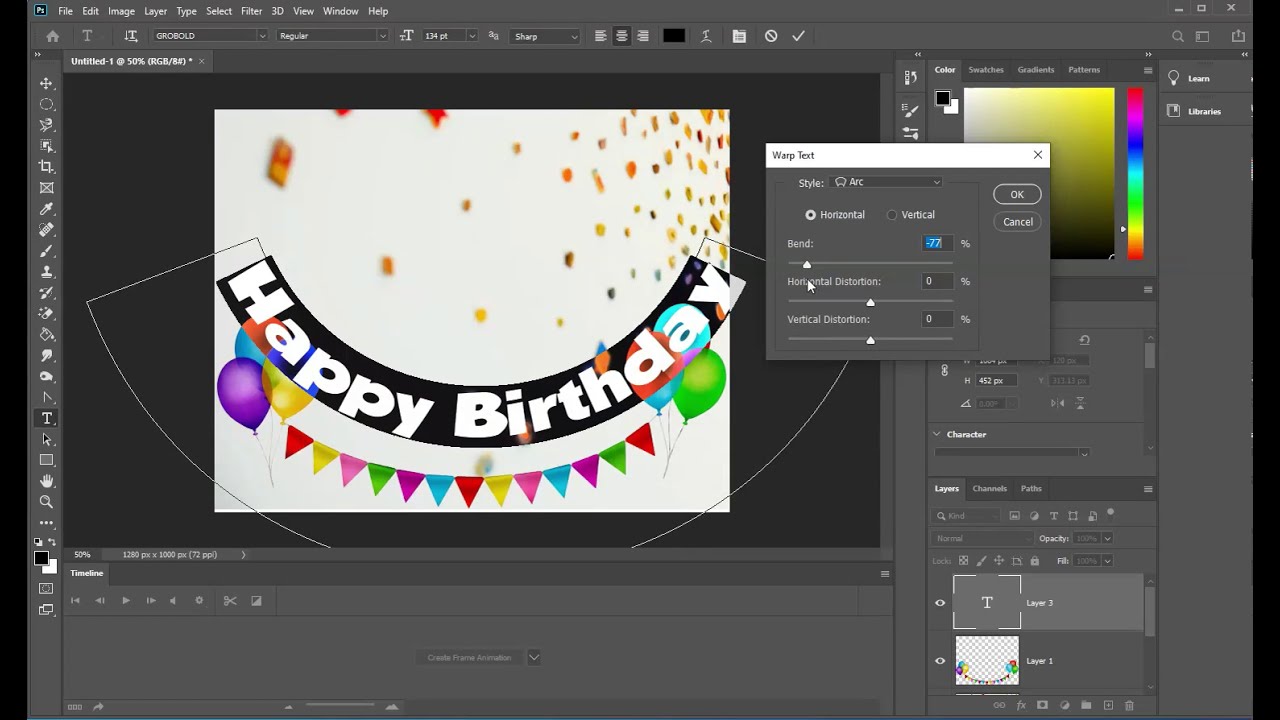 Make Happy Birthday Picture In Photoshop Sinhala