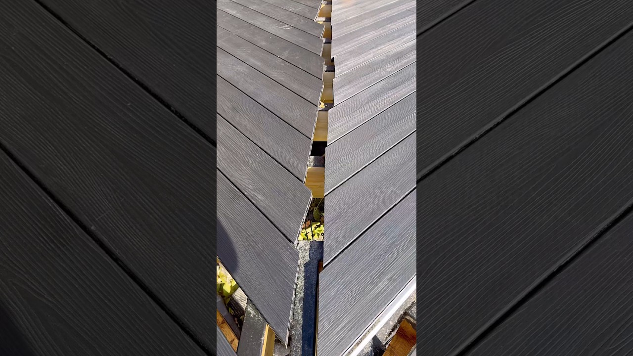 How To Join Composite Decking 45&bull; #diy  #deck #satisfying