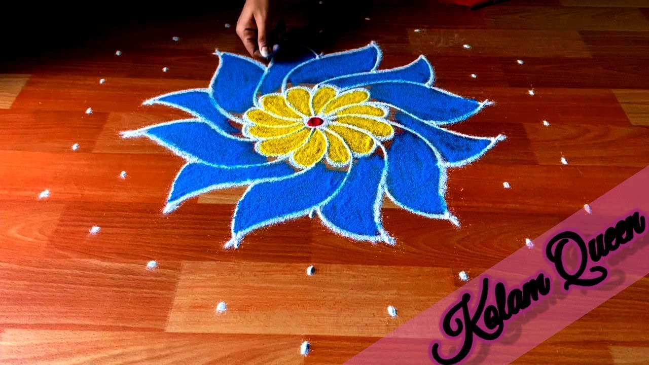 2022 New Year Rangoli designs |Margazhi Kolam |SimpleFlowerKolam |Chukkala Muggulu |KolamQueen-42