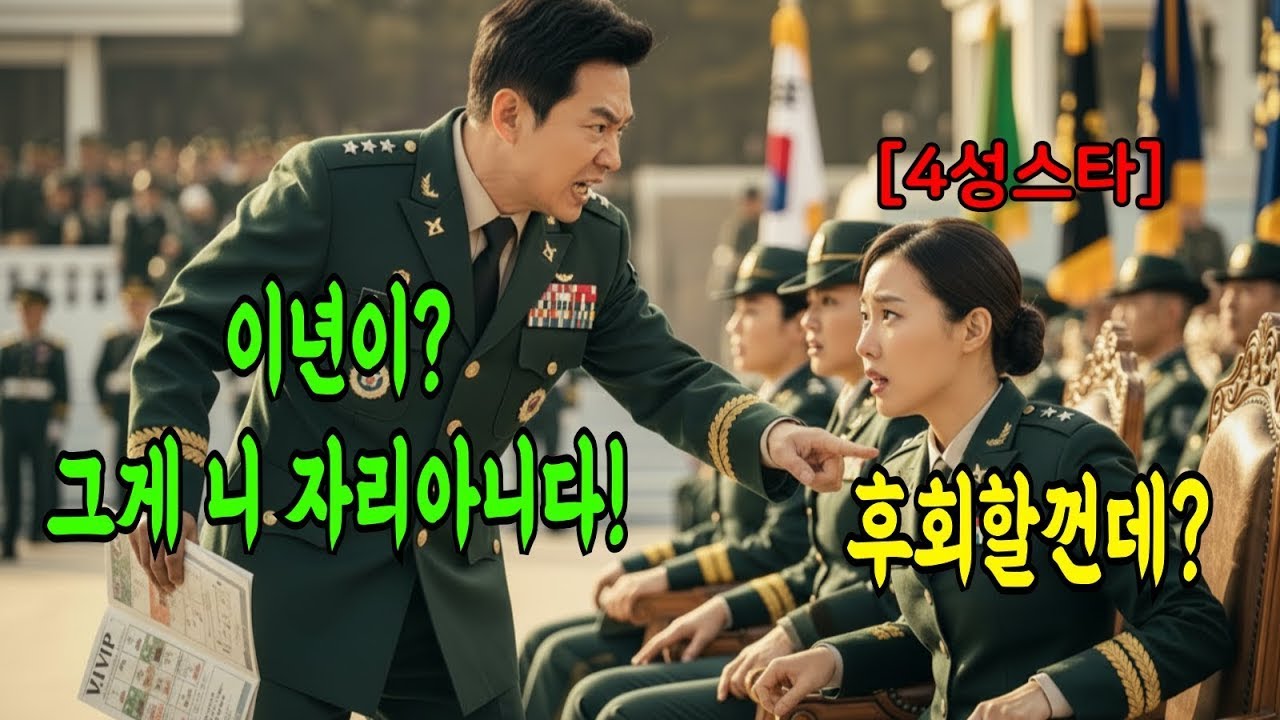 여자 대위가 VIP석 앉아 있으면 체면이 X돼, 뒤로 좀 꺼져!  자리 뺏던 의전 대령, 새 사령관의 정체를 알고 기겁하게 되는데