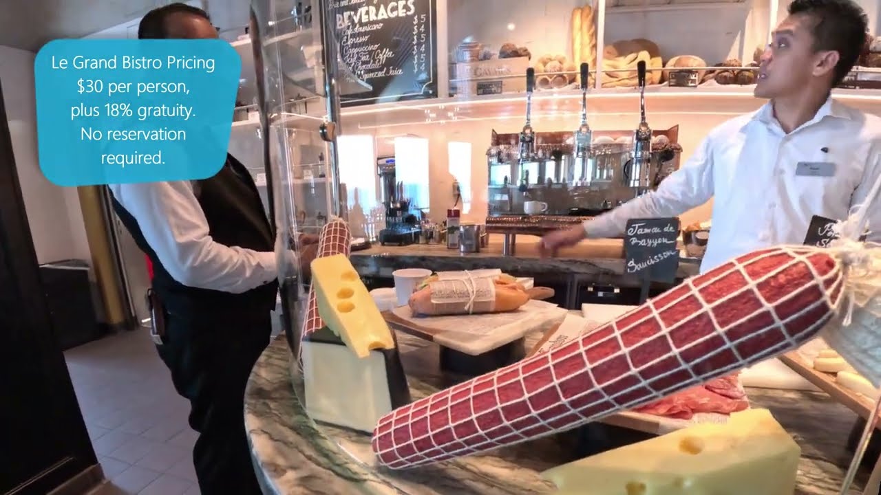 Celebrity Cruises Le Grand Bistro Lunch Food & Menus