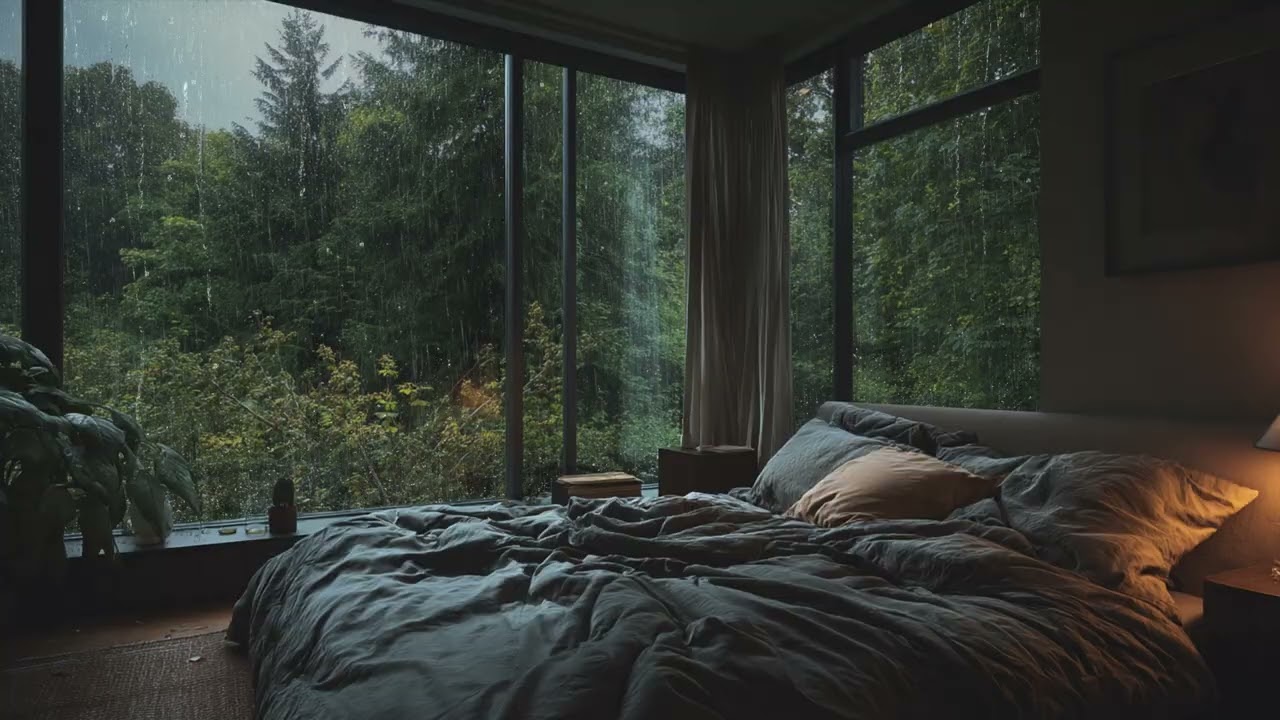 Peaceful Rain Ambience for Sleeping, Meditation and Calm Night Background Sounds
