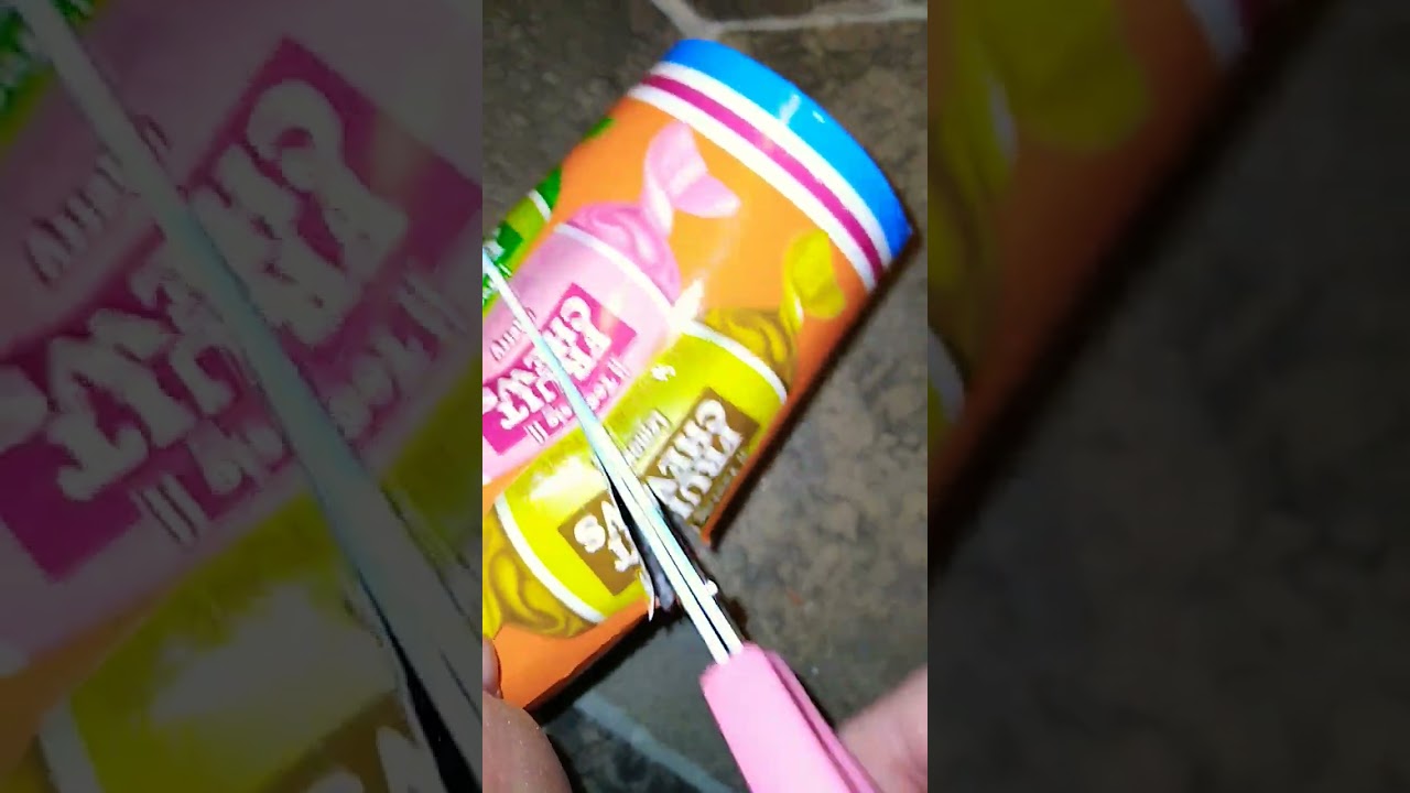 cutting Tootsie Fruit Chews container #shorts #fruit #candy