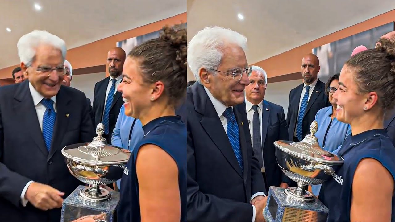 Jasmine Paolini's Reaction When the Italian President Surprised Her after Winning the Rome 2025