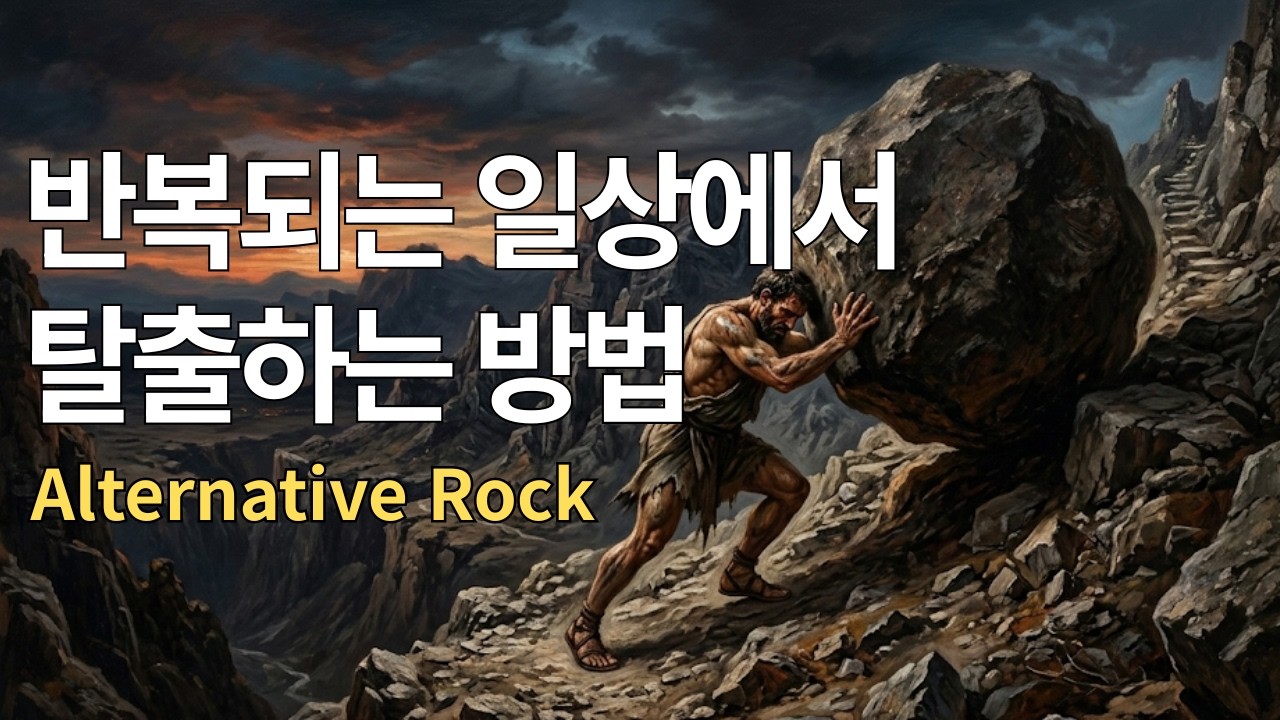 반복되는 일상 | alterative rock | 시지프스의 미소(rock 버전) | Happy Music with AI