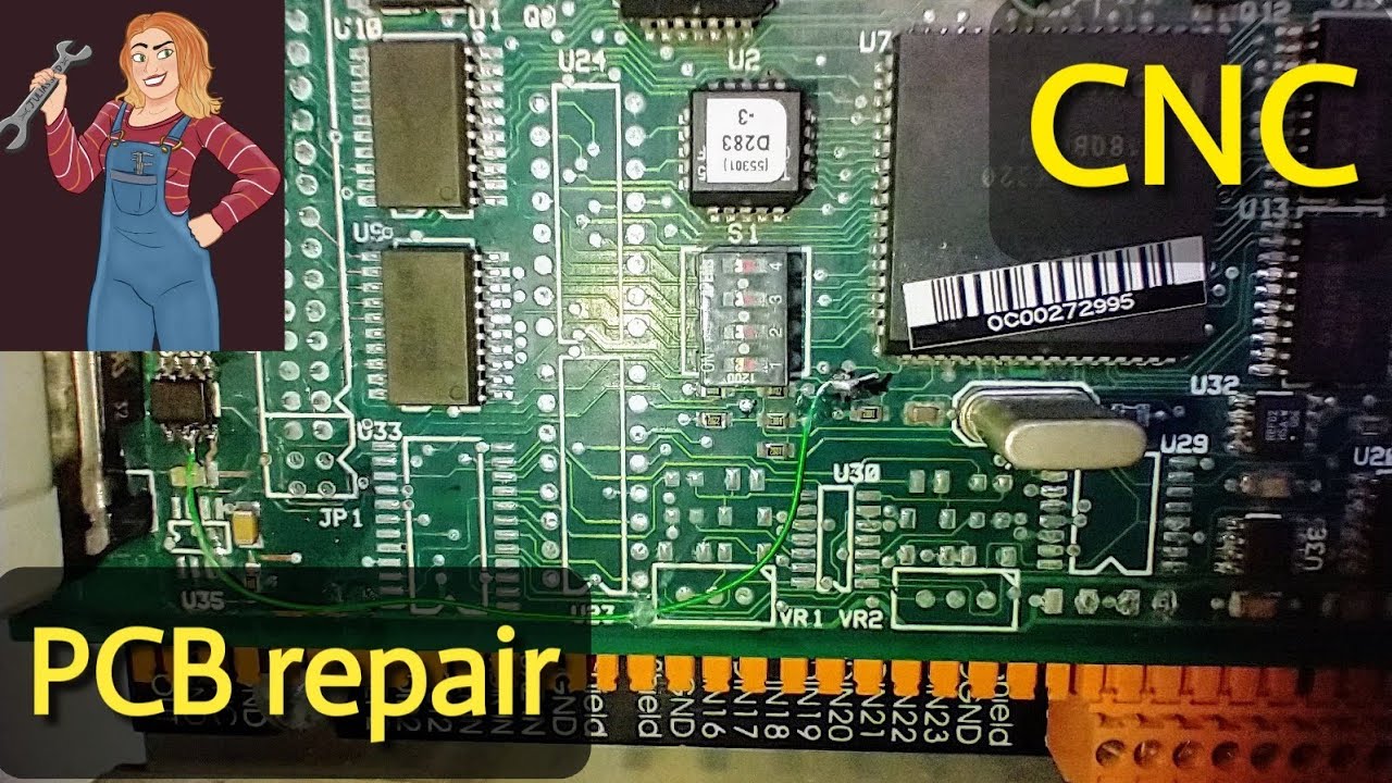PCB recovery after battery leakage. Denford Micromill 2000