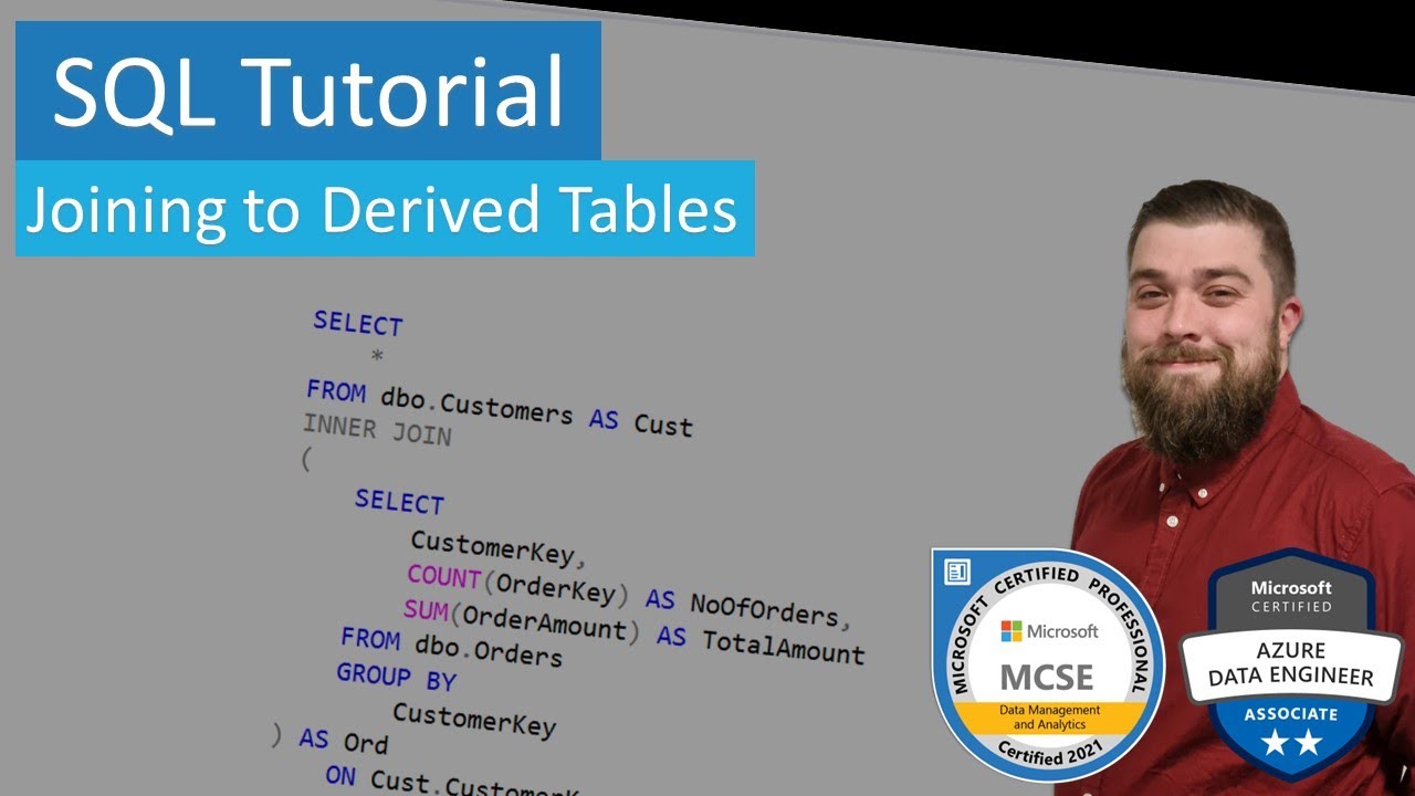 SQL Tutorial - How to Join to Derived Tables