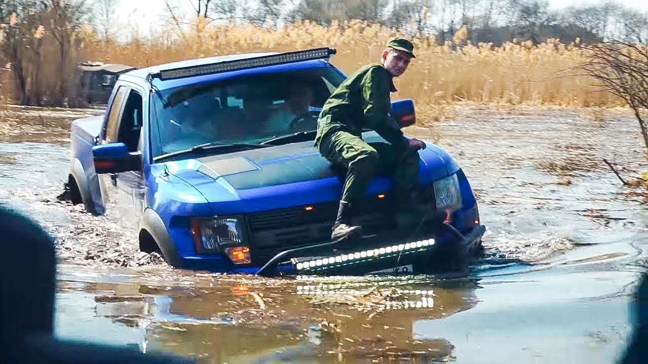 Как ТОНУТ ДОРОГИЕ АВТО -  УАЗ поспорил с TOYOTA LC 80 , FORD RAPTOR и DODGE RAM. НЕОЖИДАННЫЙ КОНЕЦ!