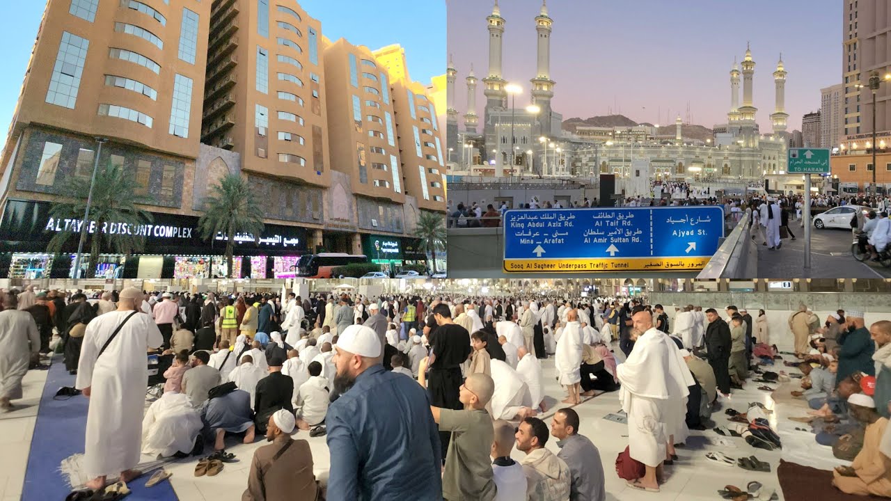 أجمل جولة مسائية من فندق أبراج التيسير وإلى المسجد الحرام 