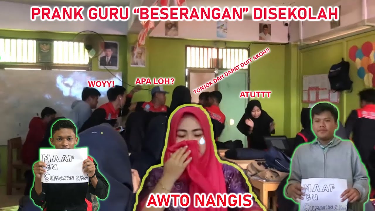 PRANK GURU KELAHI DISEKOLAH SAMPAI NANGIS *DIJAMIN NGAKAK #PRANK
