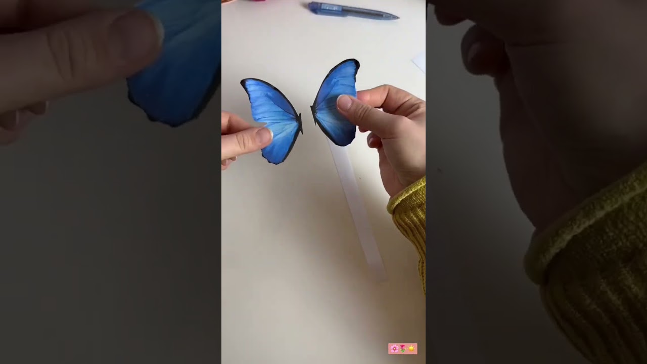 DIY Schmetterling Lesezeichen selber basteln 🌸🌷🦋 #lesezeichen #diylesezeichen #b&uuml;cherliebe