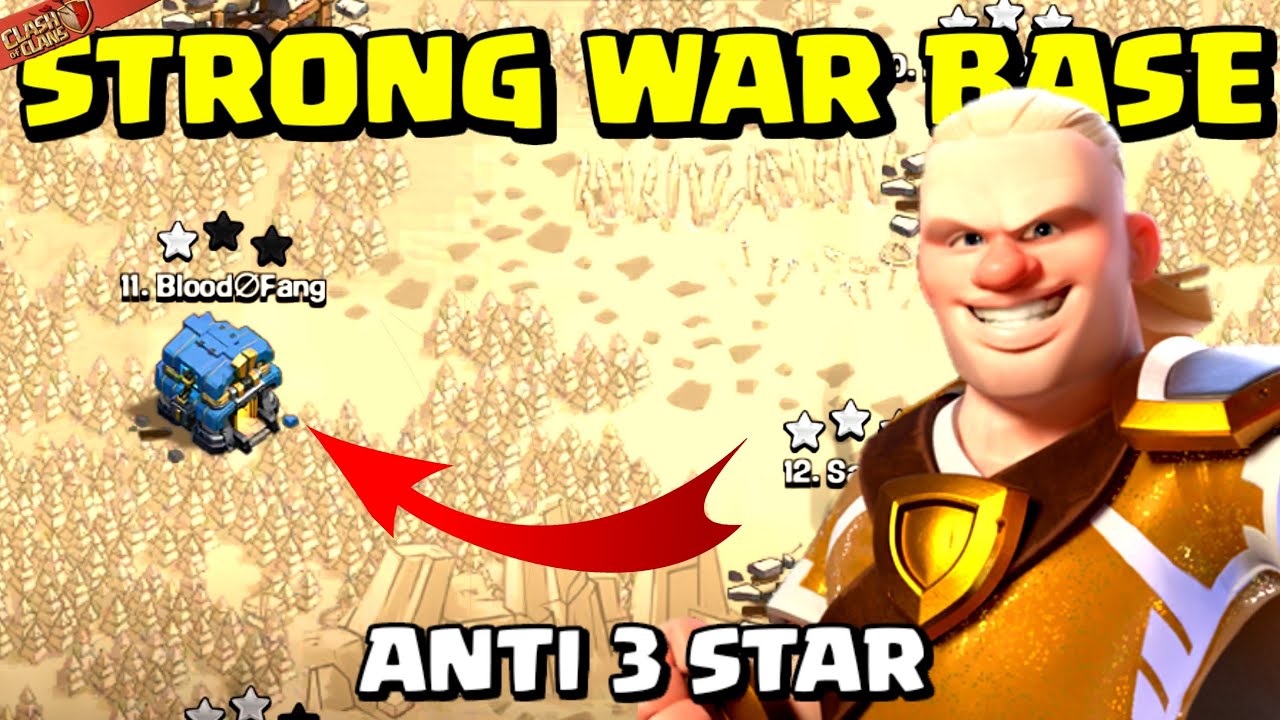 BASE TERBAIK - WAR BASE TH12 ANTI 2 Star 2024 - with Link & Replay