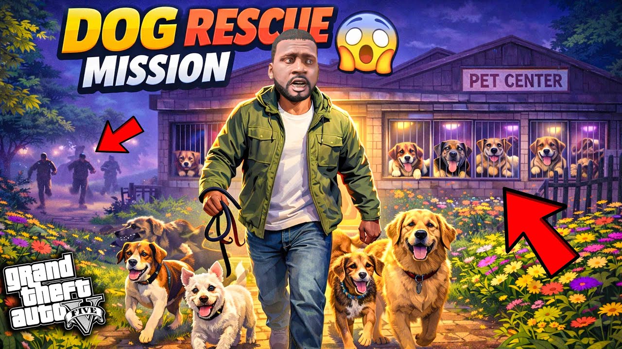GTA 5 Telugu: Franklin & Shinchan Saved the Dogs from Pet Center?! 😱 Epic Escape in Los Santos!