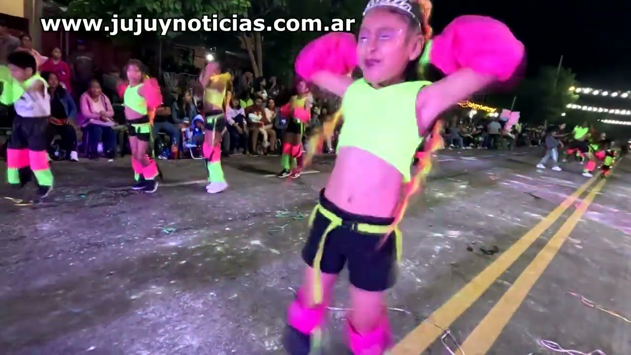 Noche de carnaval en el corsodromo de Puesto Viejo 2026 con logo