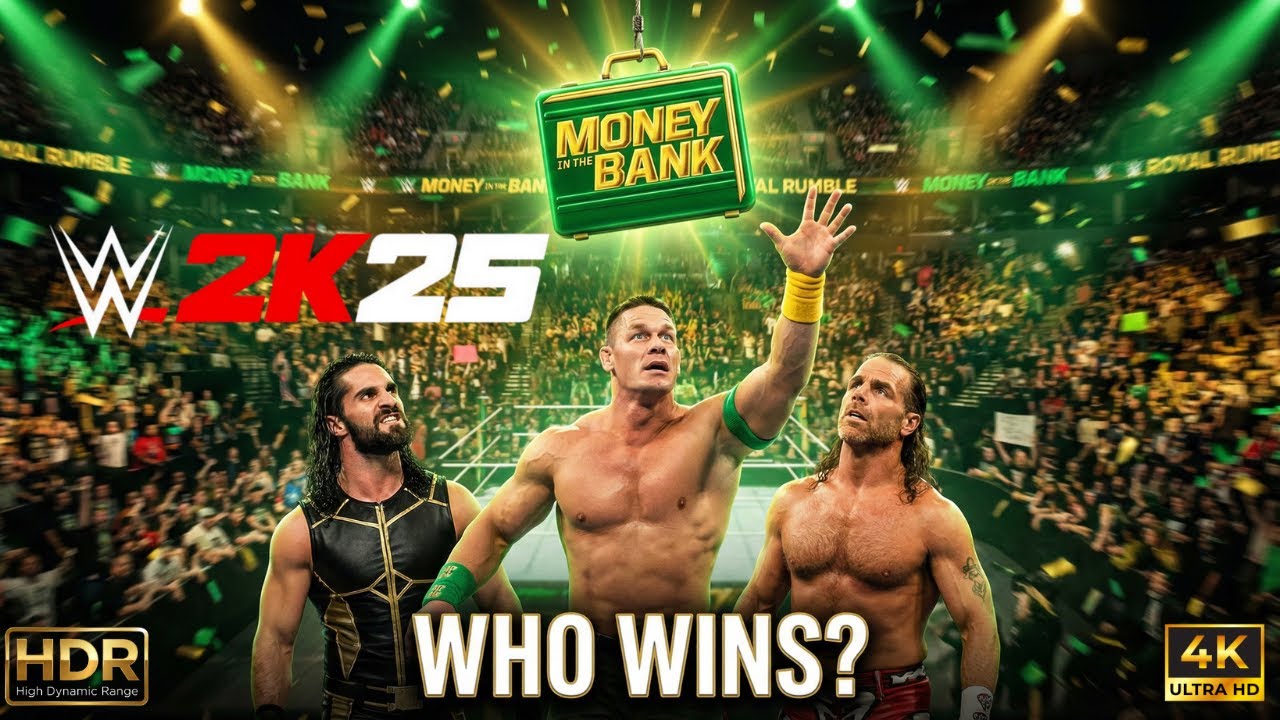 John Cena vs Seth Rollins  – 20 Man Money in the Bank Royal Rumble | WWE 2K25 4K HDR