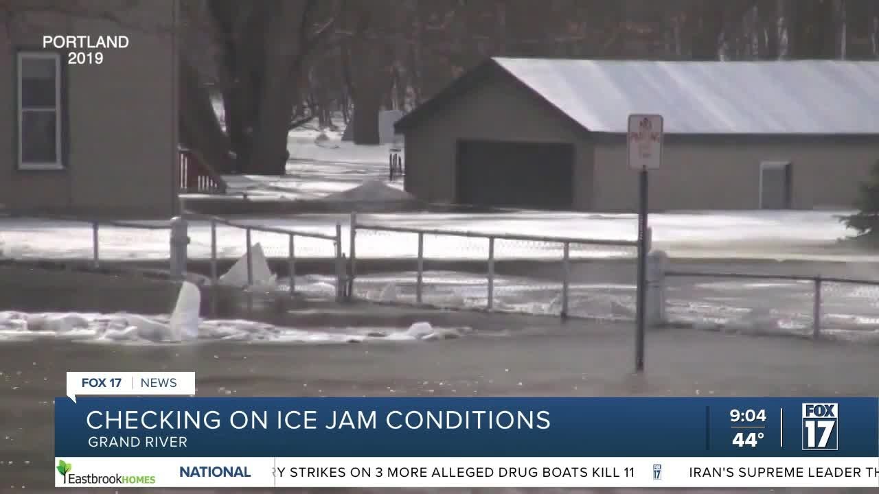 Checking ice jam concerns on the Grand River amid warmer weather