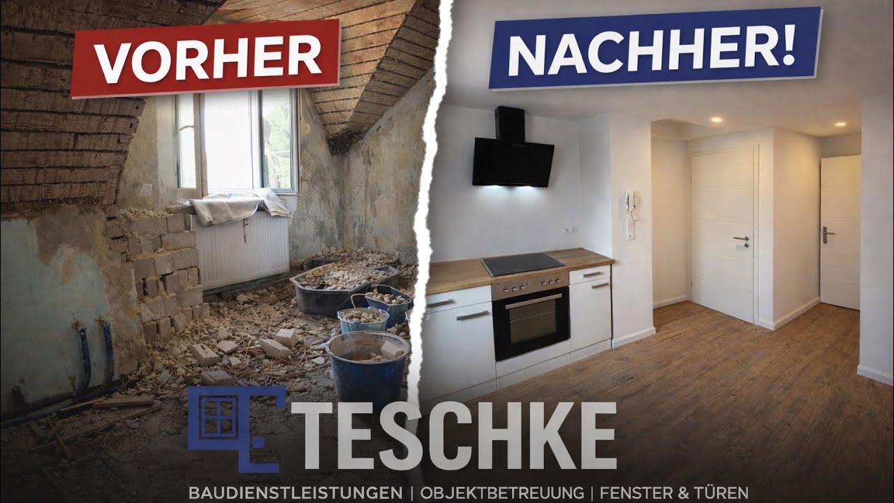 Unglaubliche Verwandlung! Aus altem Dachboden wird moderne Wohnung. 