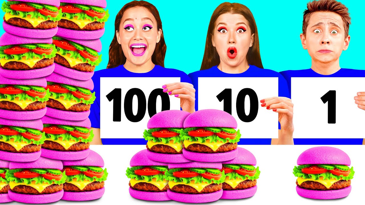 אתגר 100 שכבות של מזון | קרב בישול מטורף KaZaZa