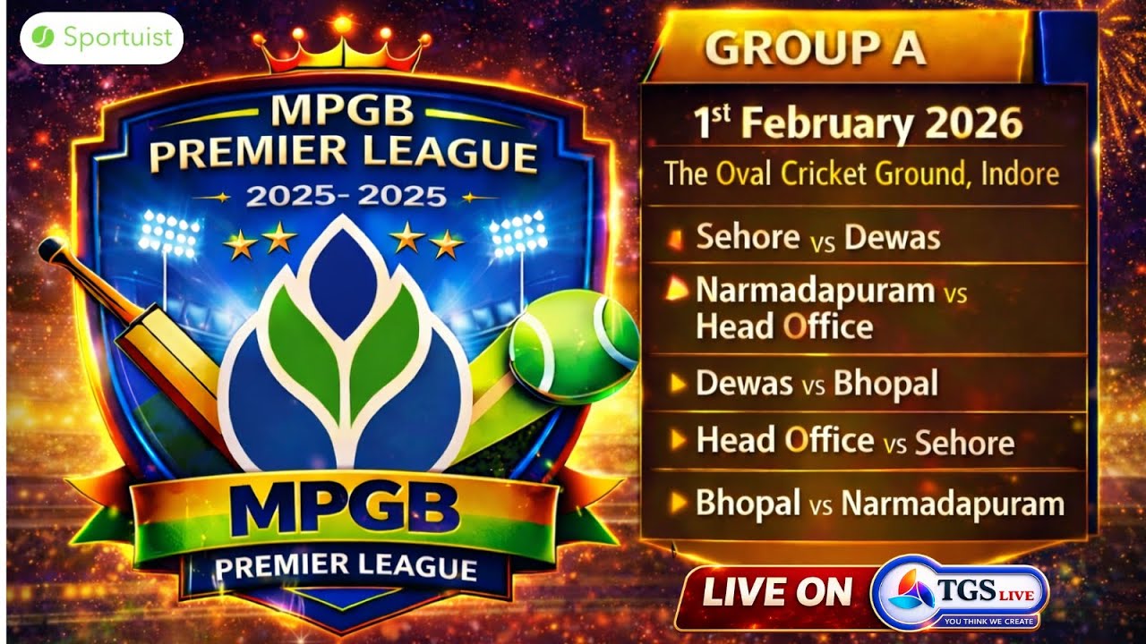 MPGB Premier League 2025 LIVE 🏏 | Group A Matches | Indore | TGS LIVE