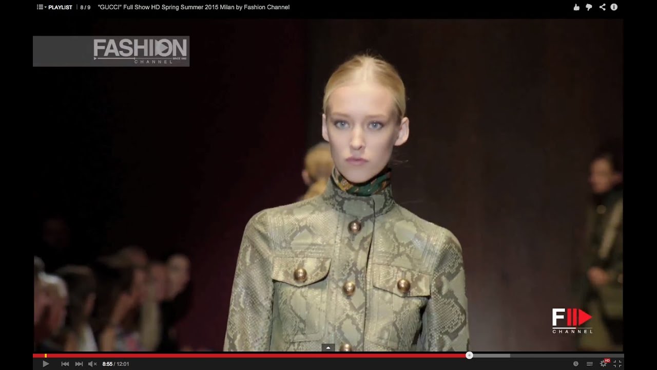 "GUCCI" Full Show HD Spring Summer 2015 Milan by Fashion Channel