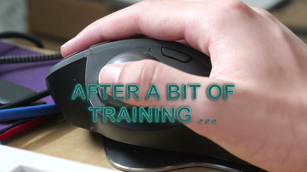 Logitech MX Ergo Trackball Mouse In Action
