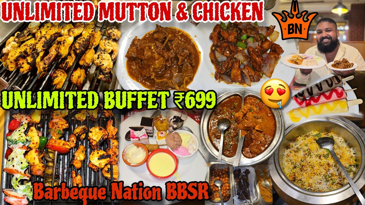 Barbeque Nation Bhubaneswar // Unlimited Nonveg Buffet ₹699 // Mutton Unlimited