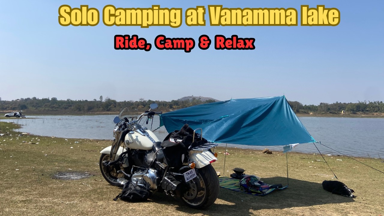 Solo Camping at Vanamma Lake | Harley Davidson Fat Boy 107 | Ride, Camp & Relax