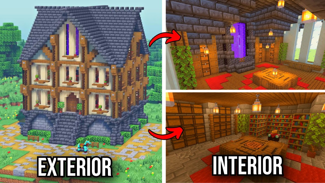 COMO HACER una MANSIÓN PERFECTA en MINECRAFT SURVIVAL