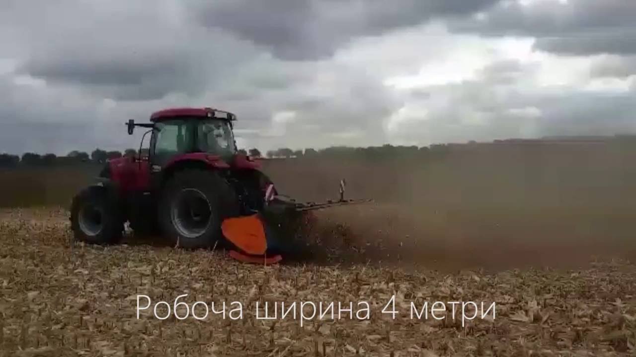 Мульчер TMC CANCELA TJG-400 по кукурудзі з  Case IH Puma 155 mulcher