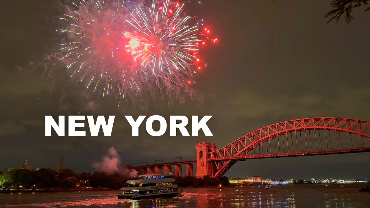 Independence Day Fireworks NYC 4K Astoria Park Fireworks 2025
