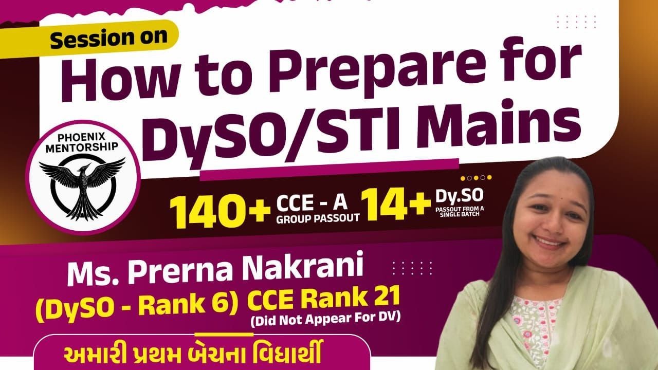 DySO rank 6 / CCE group A - Rank - 21 how to prepare for DySO/STI mains