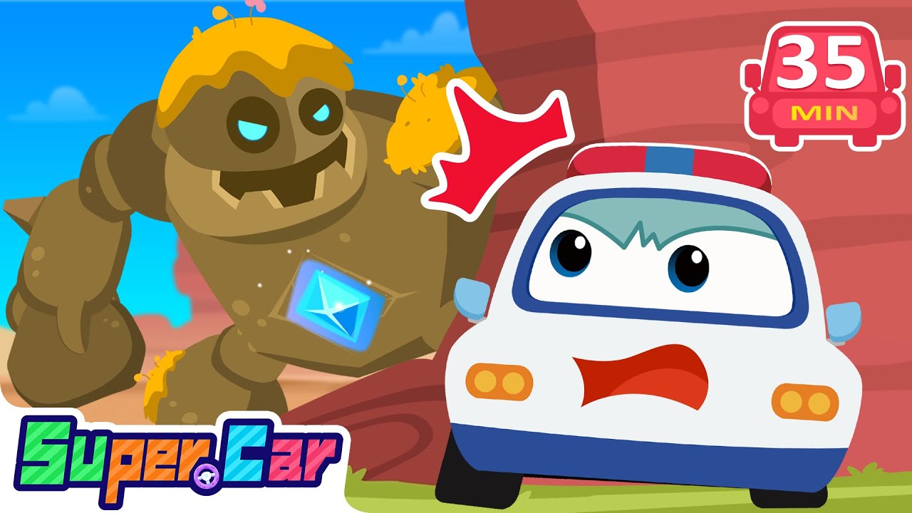 Thrilling Escape from Golem | Police Car | Rescue Cartoons, Kids Cartoons | Super Car