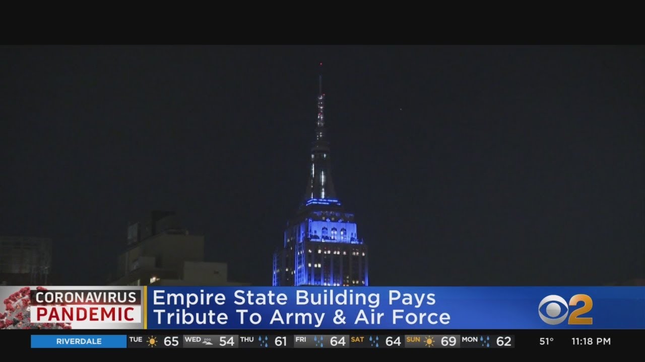 Empire State Building Pays Tribute To Army & Air Force