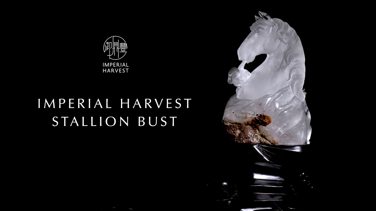 Imperial Harvest Clear Quartz Stallion Bust