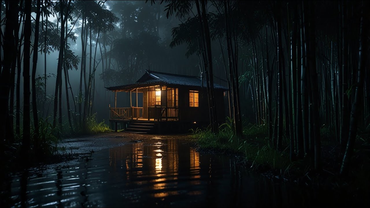 heavy rain sounds for sleeping with thunder