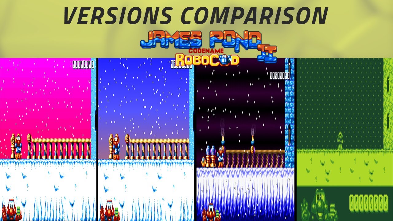 James Pond 2: Codename: RoboCod -Versions Comparison- Amiga, Atari ST, CD32, MS-DOS and much more!