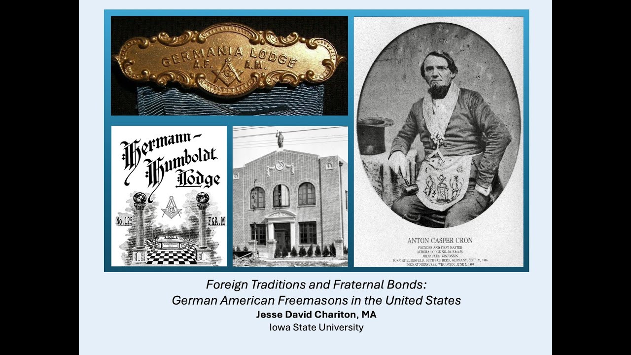 Foreign Traditions and Fraternal Bonds:German American Freemasons in the United States