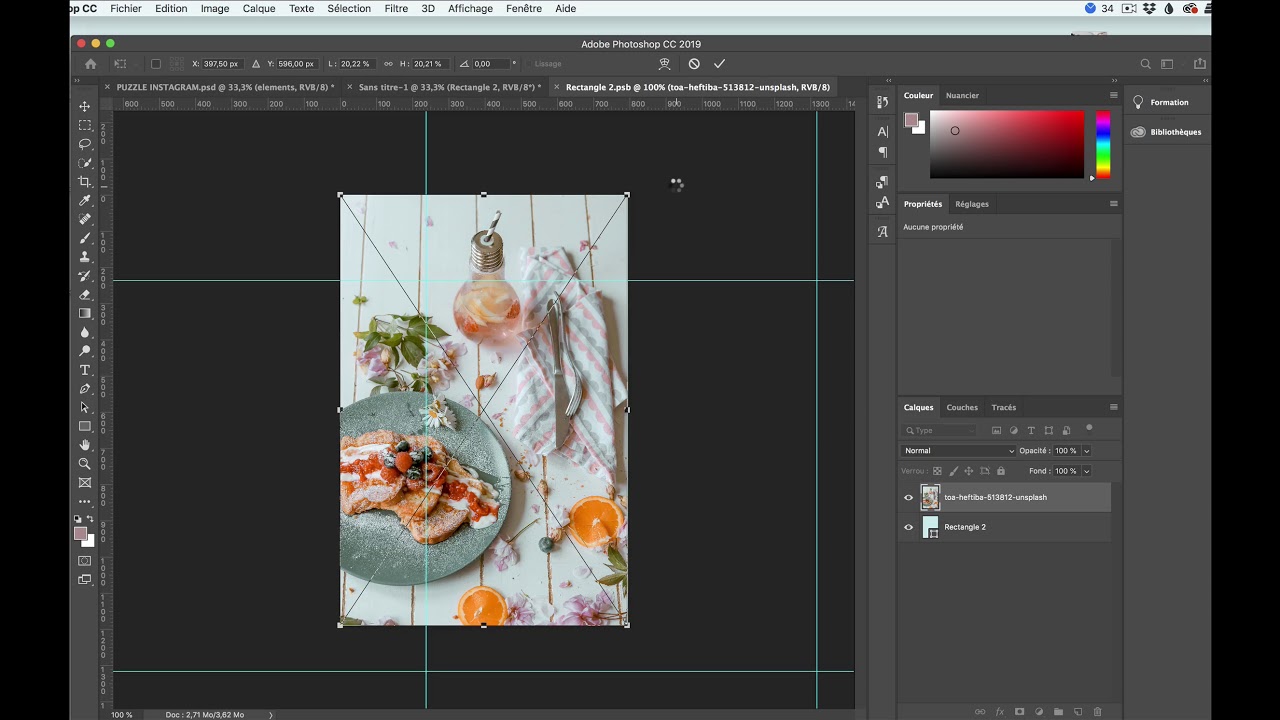 créer une grille façon puzzle sur Instagram avec Photoshop