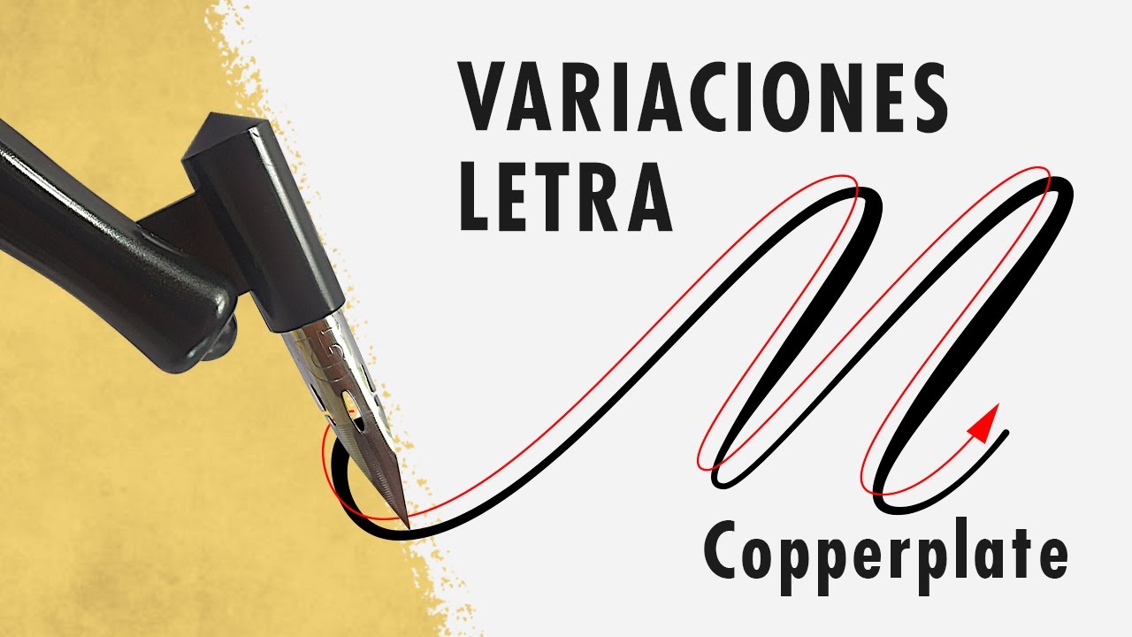 🔥 ✍ C&oacute;mo hacer LETRA M en Caligraf&iacute;a COPPERPLATE 🔥 ✍ |  Con PLUMA oblicua