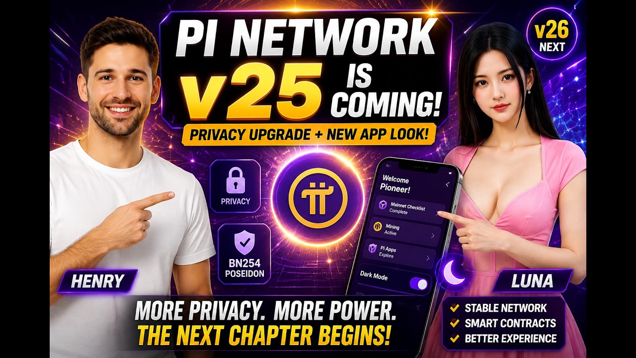 🚨 Pi Network v25 Is Coming! Privacy Upgrade, New App Look & v26 Already Ahead?