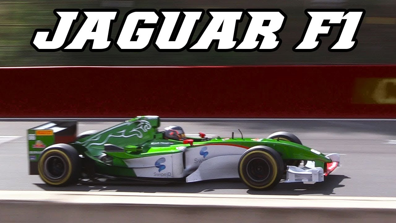 JAGUAR R5 F1 - Screaming V10 at Zolder 2017 (incl. crash)