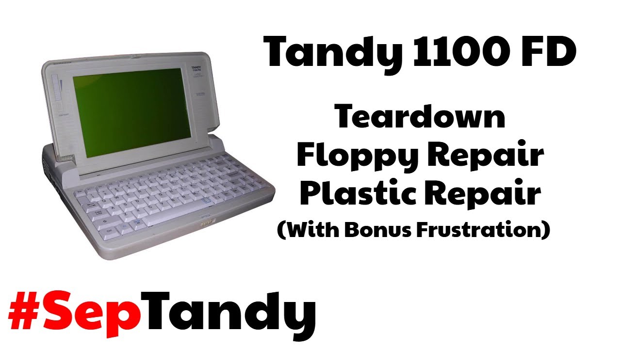 Tandy 1100 FD Teardown, Floppy Drive Repair, Plastic Repair #SepTandy