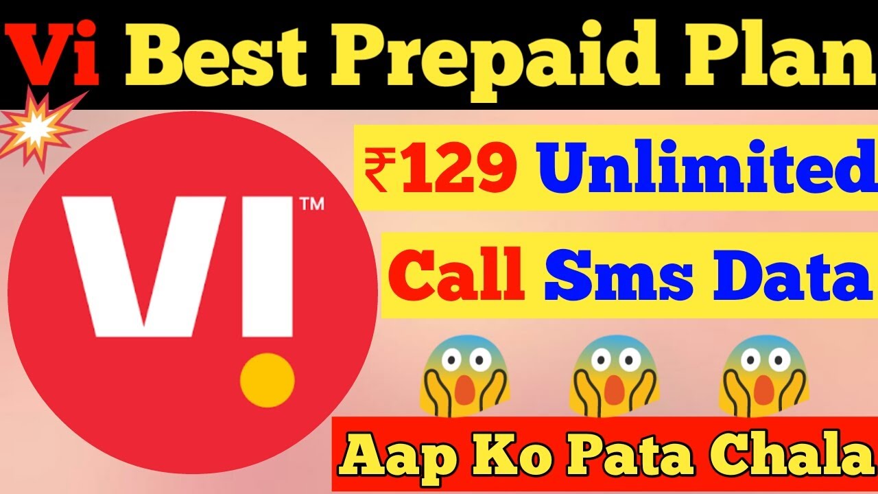 Vi New Prepaid Recharge Plan Unlimited Call Sms Data//VI 129 Recharge Plan Unlimited Call Sms  Data😱