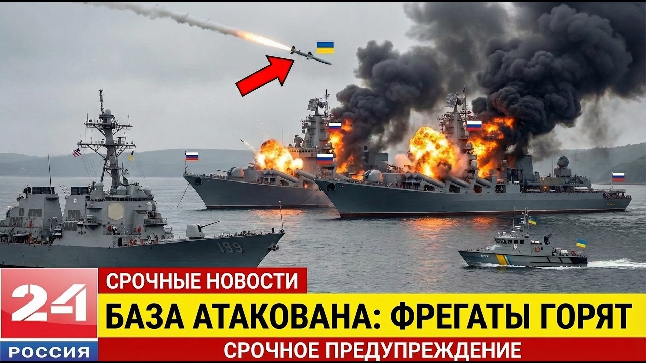 Украина потопила два фрегата в Новороссийске. Черноморский флот уничтожен