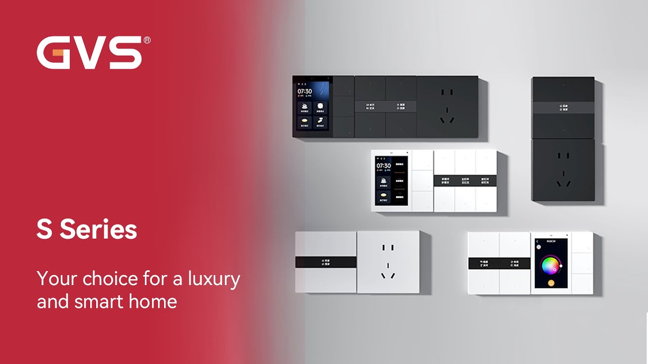 KNX S-series  Smart Touch Panel & Push Button Sensor Display & Secure: Your Choice for a Luxury Home