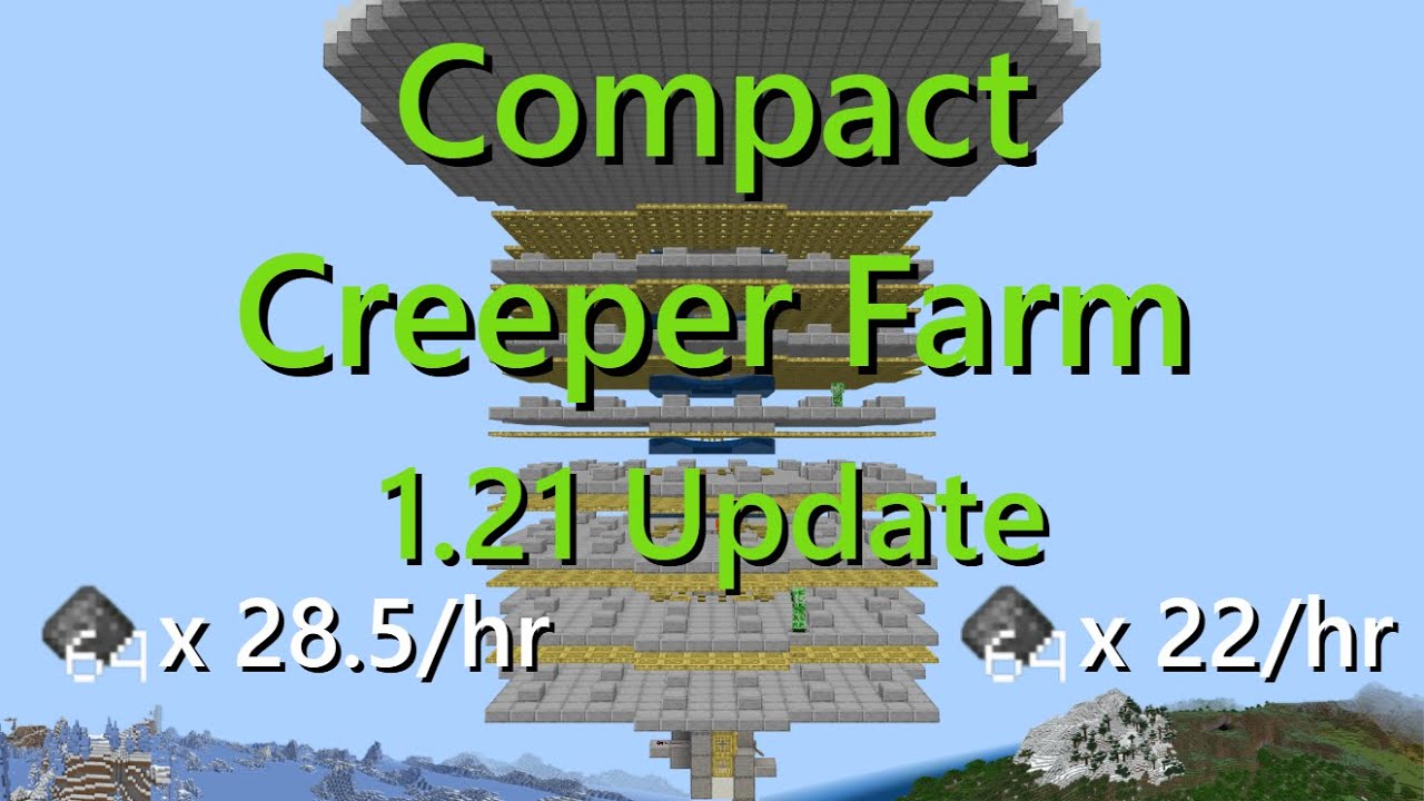 Compact Creeper Farm | Minecraft Bedrock 1.21