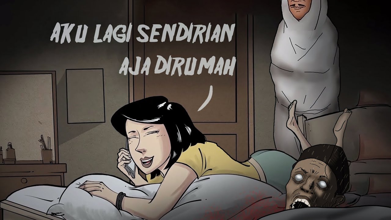 Kompilasi Kartun Hantu Cak Waw Part 1 #HORORMISTERI , Animasi Horor
